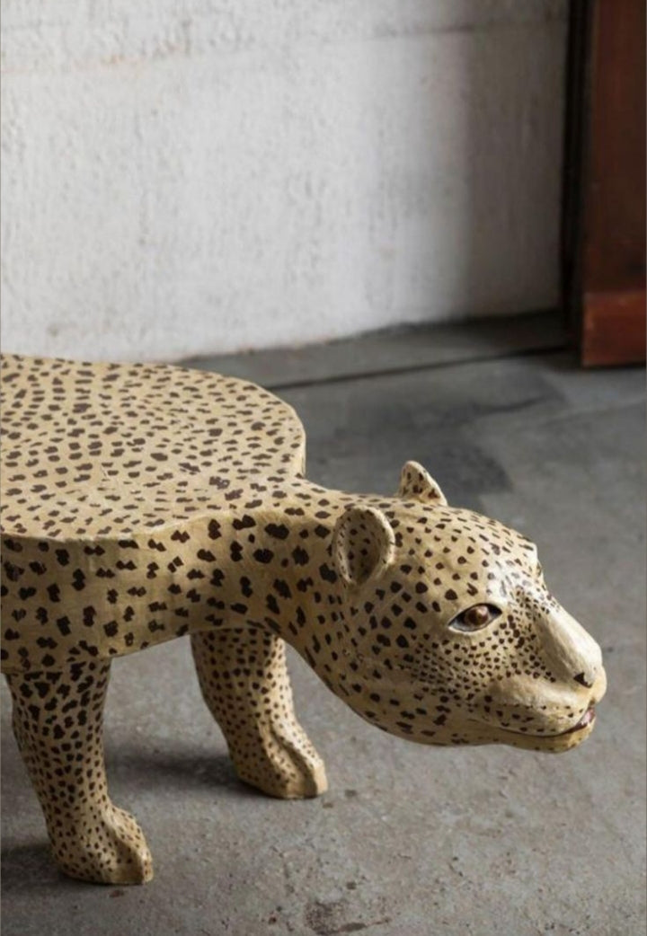 Sculptural Leopard Bench