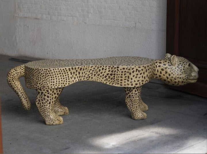 Sculptural Leopard Bench