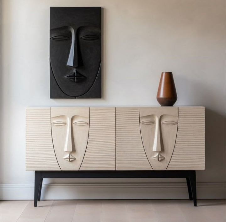 Sculptural Face Cabinet