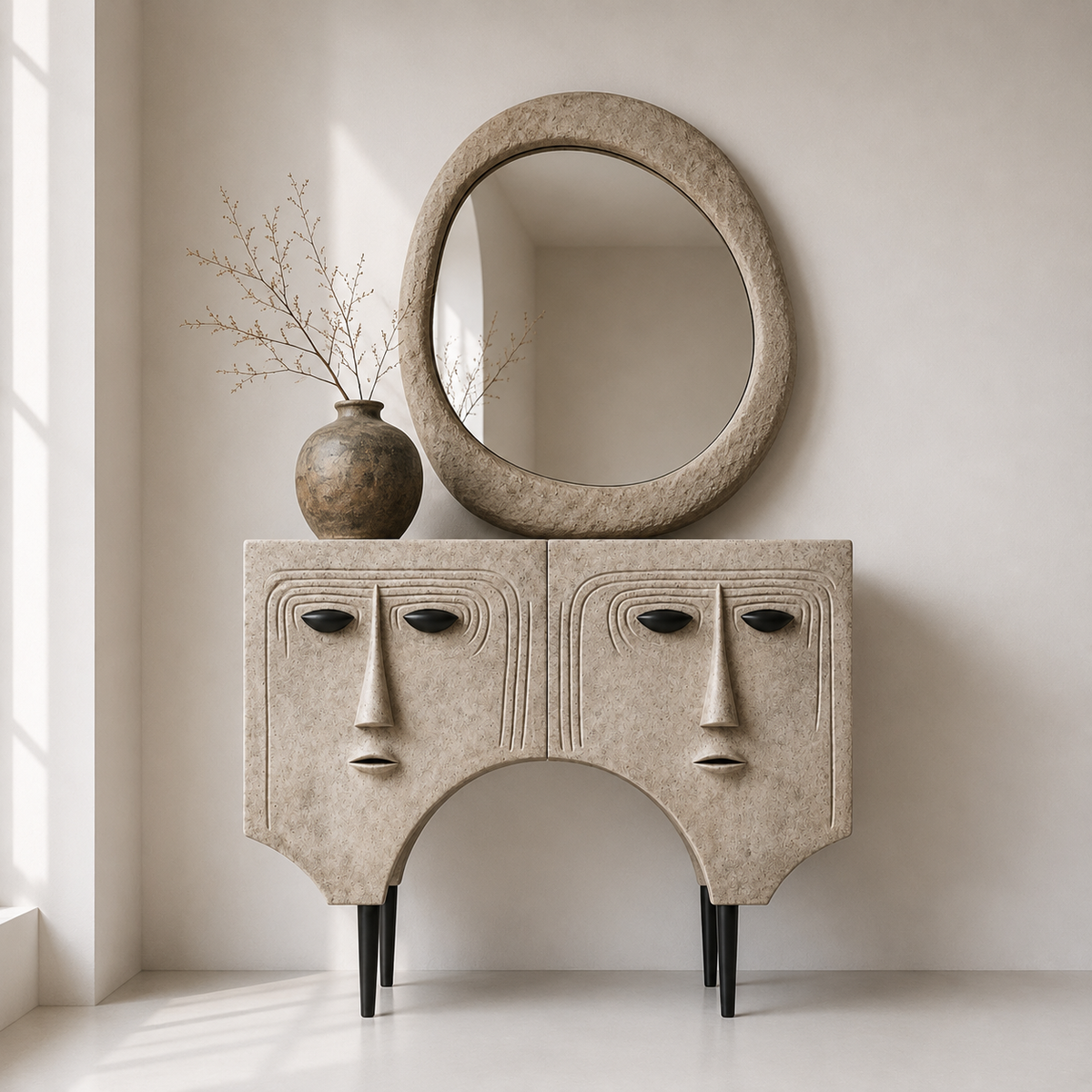 Sculptural Face Console D-1