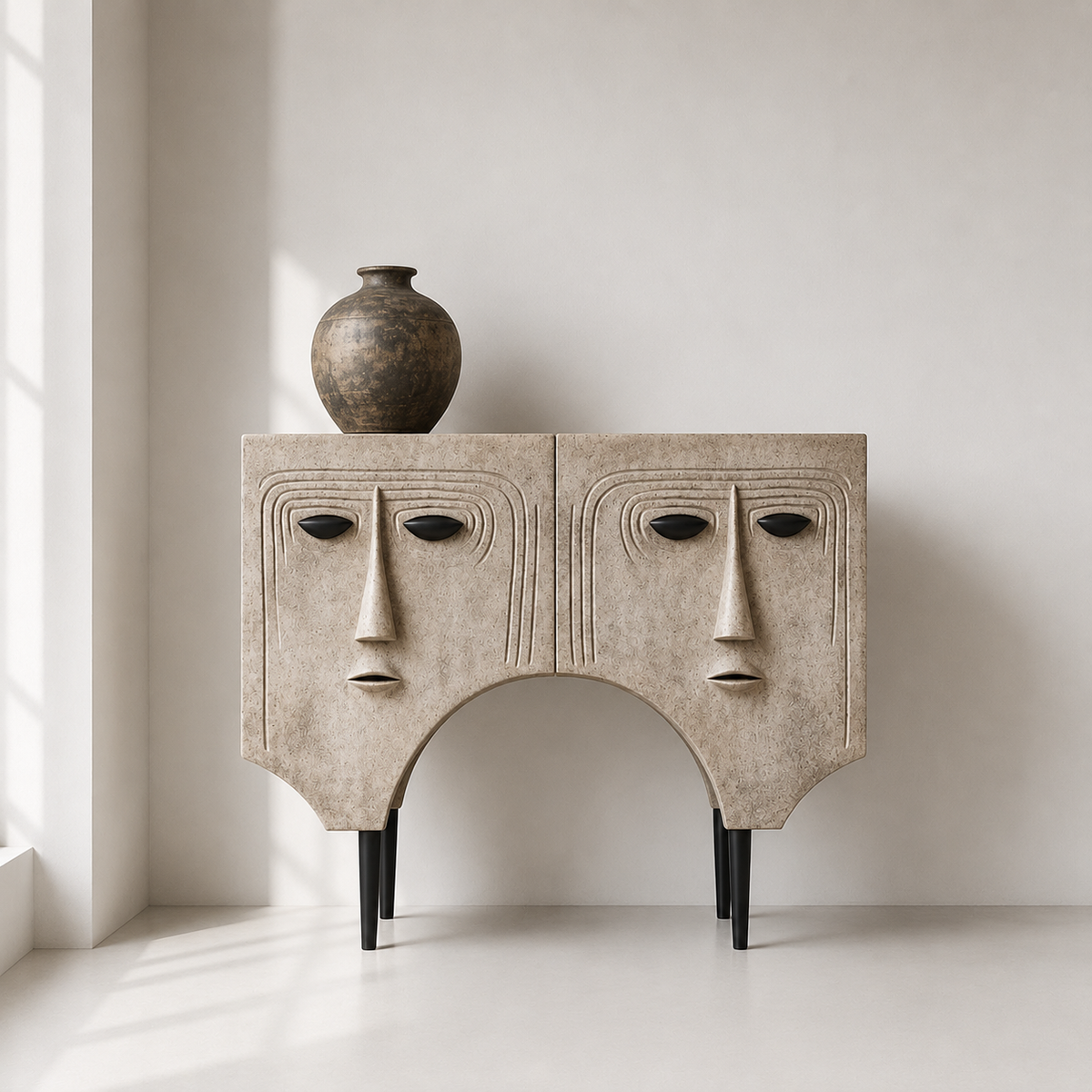 Sculptural Face Console D-1