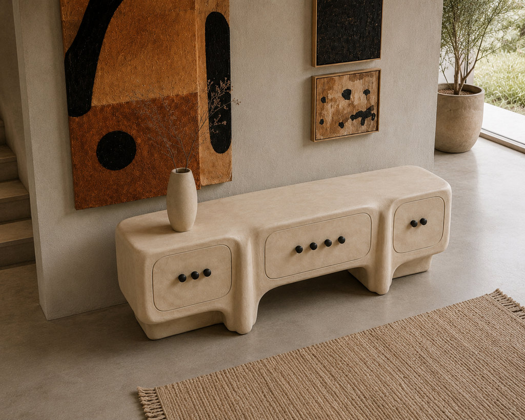 Handmade Wabi Sabi TV Console