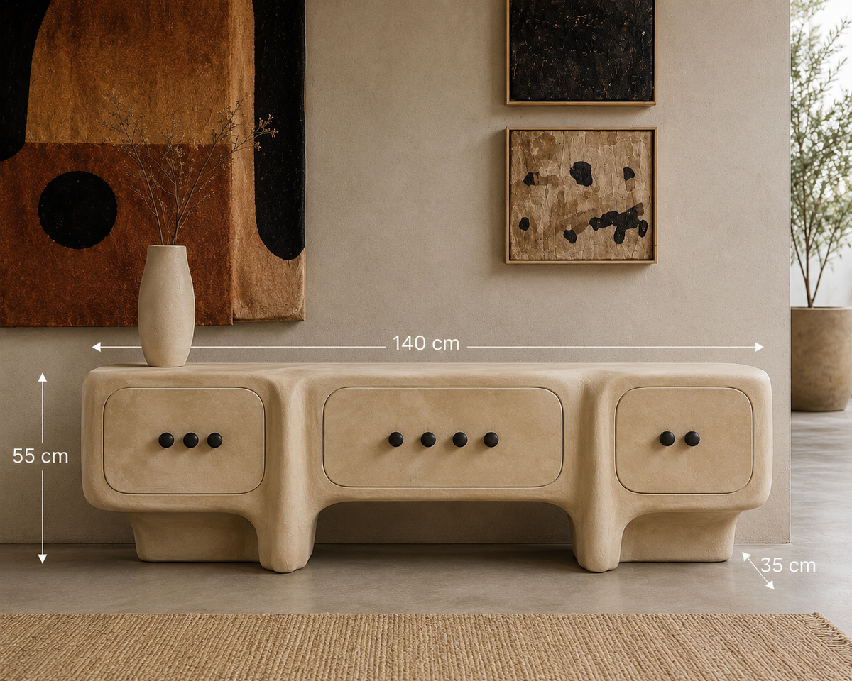 Handmade Wabi Sabi TV Console