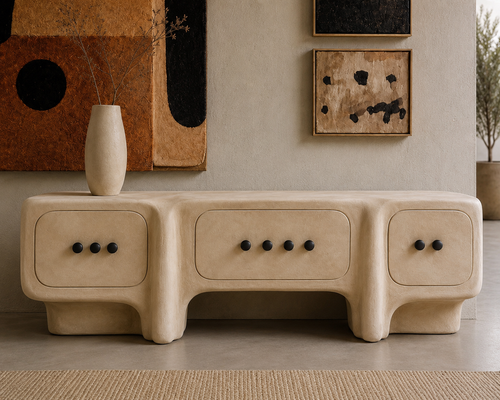 Handmade Wabi Sabi TV Console