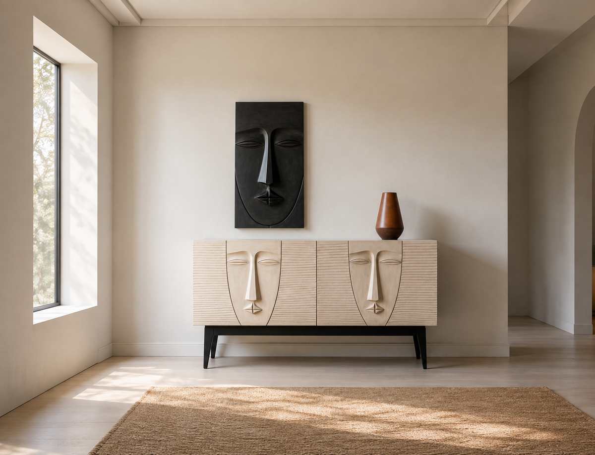 Sculptural Face Cabinet