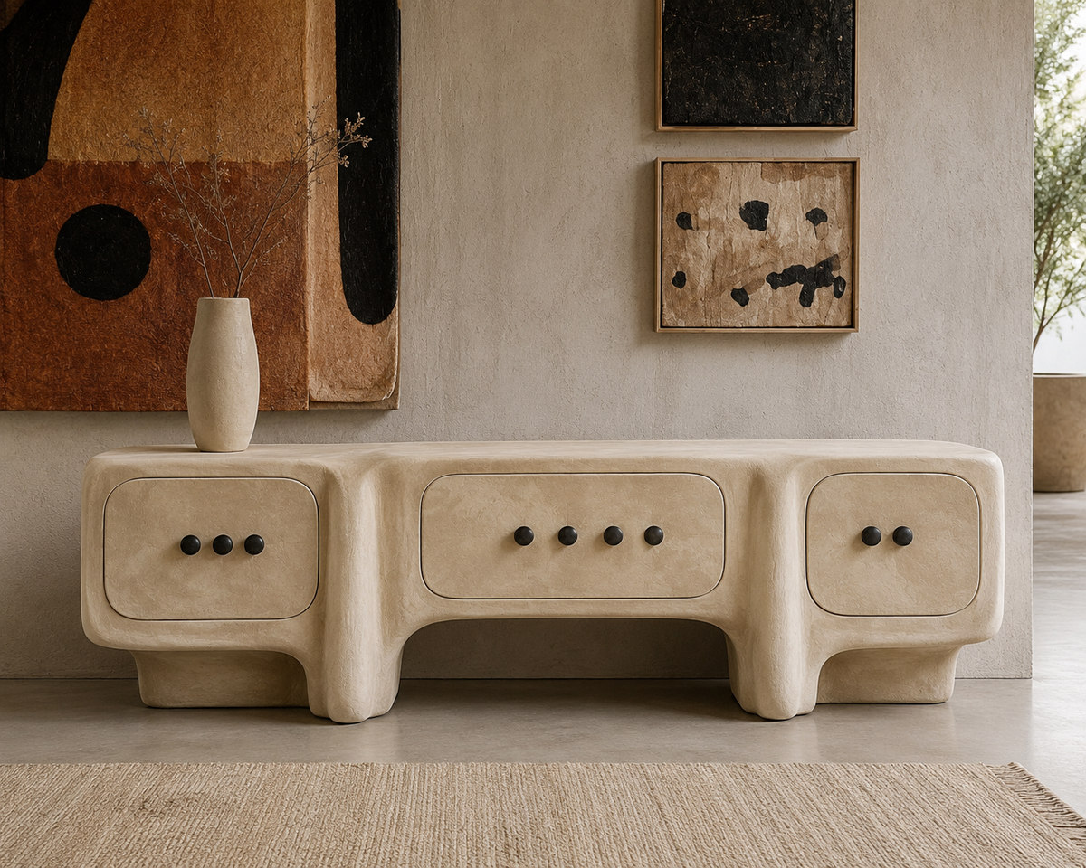 Handmade Wabi Sabi TV Console